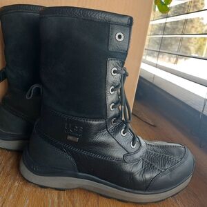 UGG Adirondack Black Leather Boots